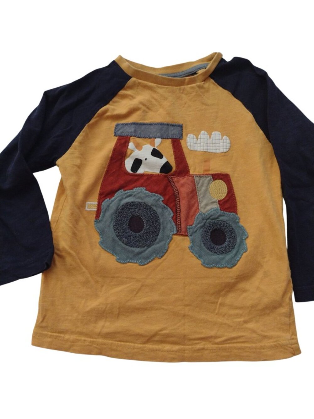 Mini Boden Next Boys Long Sleeve Tops 3-4 Lot of 2 Lemur Farm Tractor Tees - Picture 5 of 8